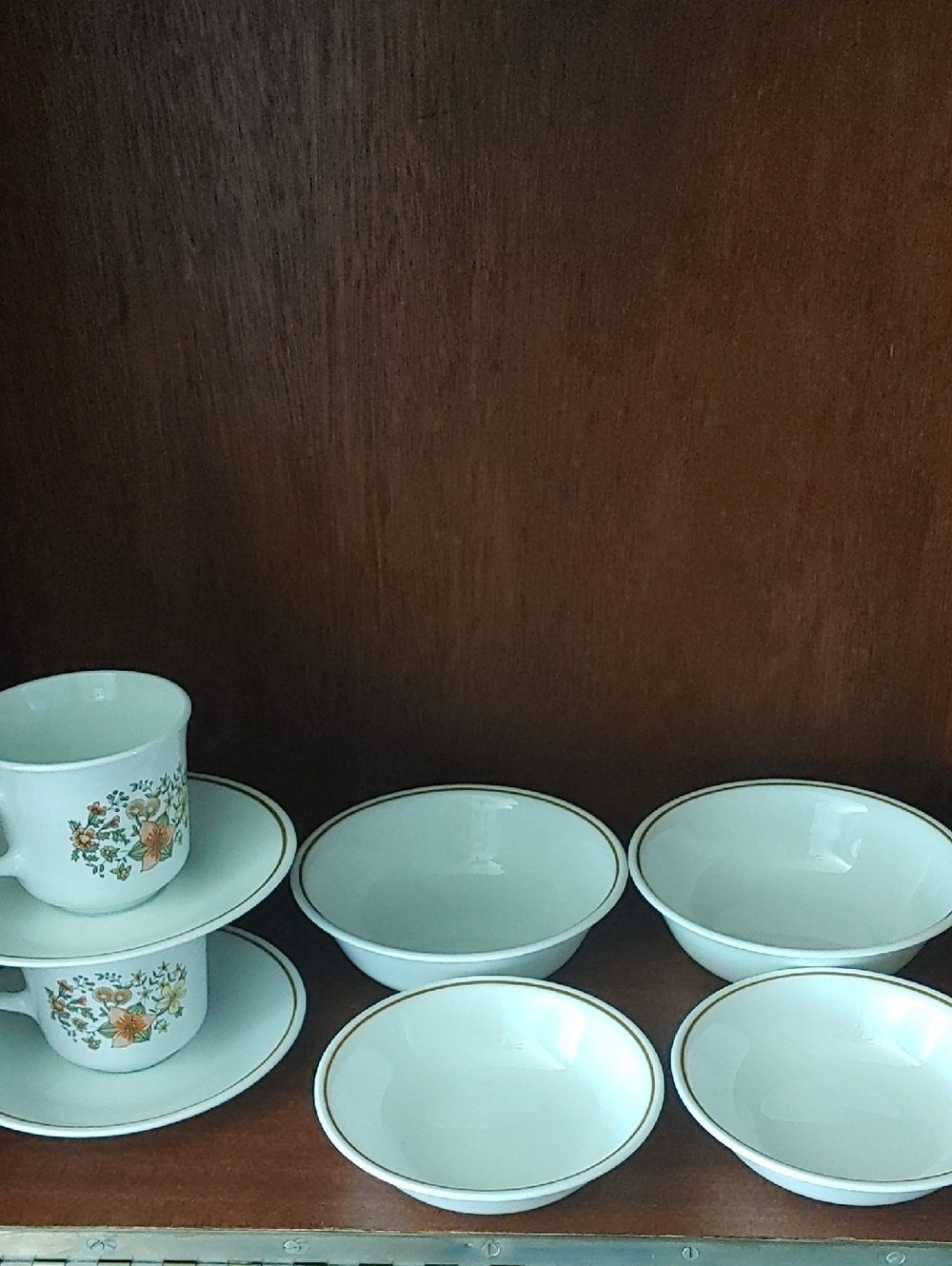 Corelle White Dinnerware Set with Floral Pattern